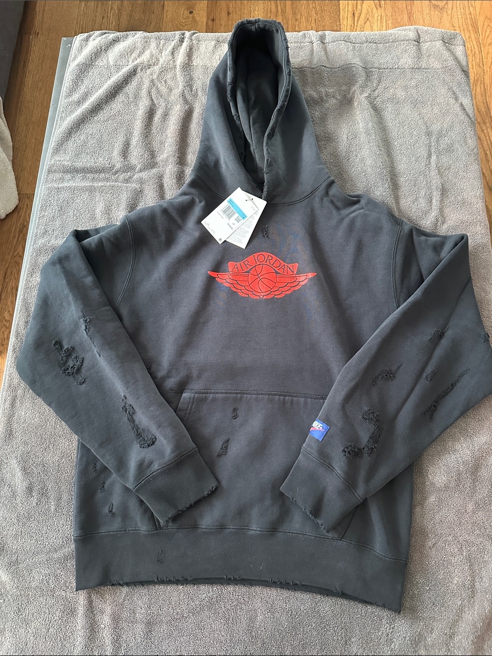 Jordan Rare Air distressed fleece hoodie